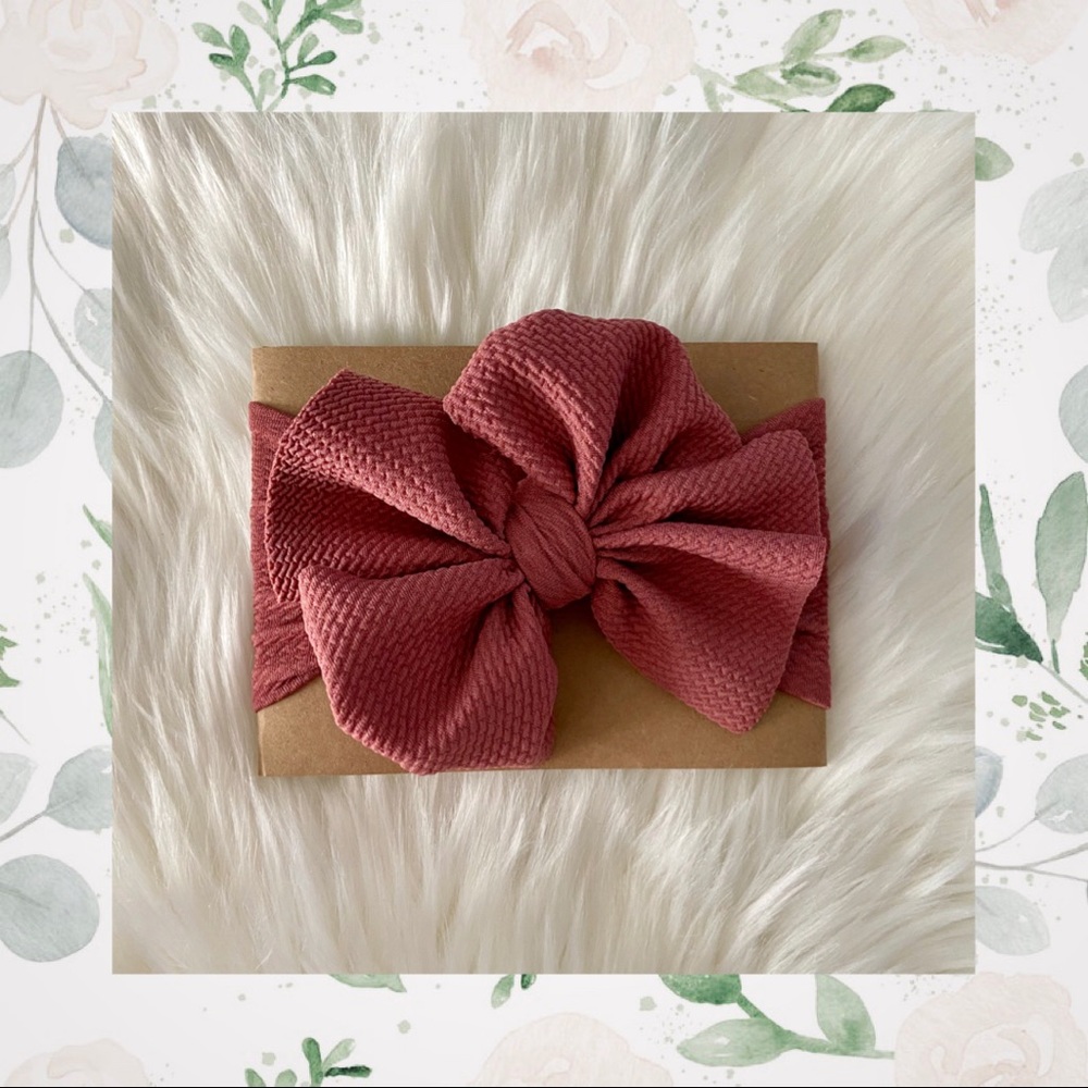 👑Mauve Messy Bow Head Wrap!